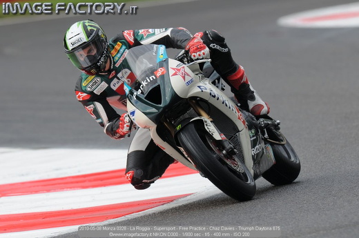 2010-05-08 Monza 0328 - La Roggia - Supersport - Free Practice - Chaz Davies - Triumph Daytona 675